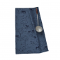 TORCHON JACQUARD CEVENNES BLEU- SYLVIE THIRIEZ