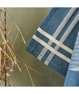 TORCHON JACQUARD COEUR VALLEE VERT- SYLVIE THIRIEZ