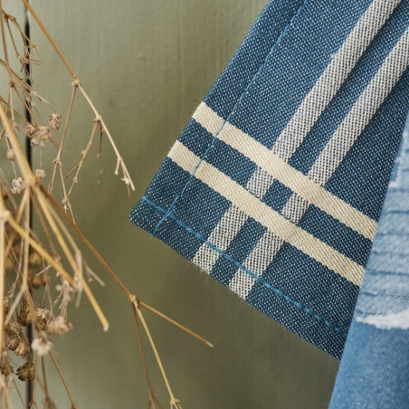 TORCHON JACQUARD COEUR VALLEE VERT- SYLVIE THIRIEZ