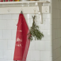 TORCHON JACQUARD PASSE-MONTAGNE ROUGE  - SYLVIE THIRIEZ
