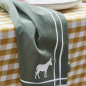 SERVIETTE DE TABLE RDV AU PRE KAKI  - SYLVIE THIRIEZ