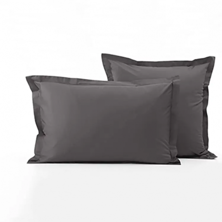 PARURE DE LIT PERCALE DE COTON "BASALT" SYLVIE THIRIEZ