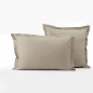 PARURE DE LIT PERCALE DE COTON "TERRE BATTUE"  SYLVIE THIRIEZ