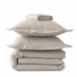 PARURE DE LIT PERCALE DE COTON "TERRE BATTUE"  SYLVIE THIRIEZ