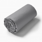 PARURE DE LIT PERCALE DE COTON "GRIS GALET" SYLVIE THIRIEZ PARURE DE LIT PERCALE DE COTON "GRIS GALET" SYLVIE THIRIEZ