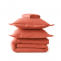 PARURE DE LIT PERCALE DE COTON "ORANGE ETINCELLE"  SYLVIE THIRIEZ