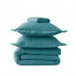PARURE DE LIT PERCALE DE COTON "EMERAUDE"   SYLVIE THIRIEZ