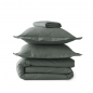 PARURE DE LIT PERCALE DE COTON "VERT ALLIGATOR" SYLVIE THIRIEZ