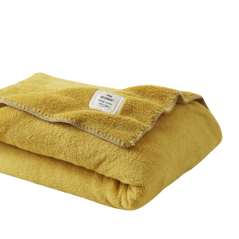 PLAID 150X175 BIEN AU CHAUD MIEL - SYLVIE THIRIEZ PLAID 150X175 BIEN AU CHAUD MIEL - SYLVIE THIRIEZ