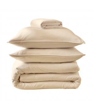 PARURE DE LIT ROMANCE BEIGE PETALE - SYLVIE THIRIEZ
