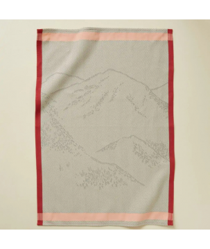 TORCHON JACQUARD GRANDEUR NATURE BORDEAU - SYLVIE THIRIEZ
