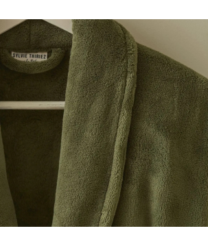 ROBE DE CHAMBRE POLAIRE KAKI - SYLVIE THIRIEZ
