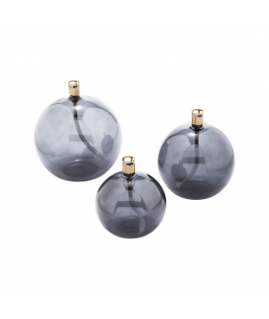 LAMPE A HUILE RONDE GRIS M - PERI DESIGN
