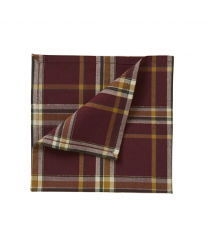 SERVIETTE DE TABLE FORET ENCHANTEE CARREAUX  - SYLVIE THIRIEZ