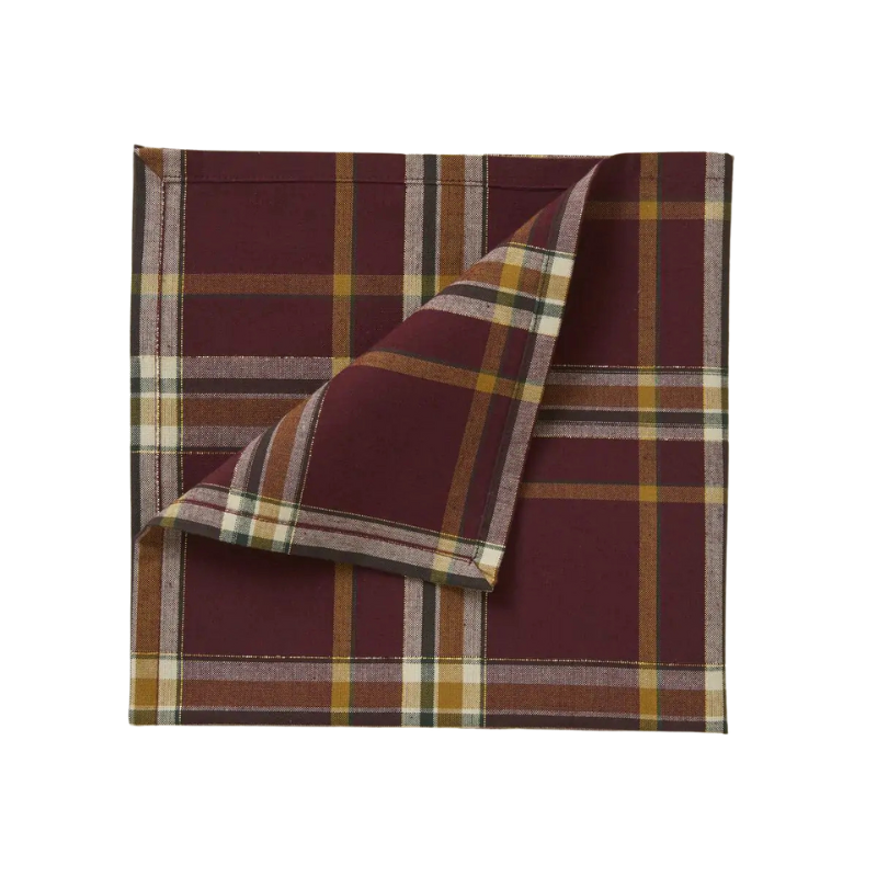 SERVIETTE DE TABLE FORET ENCHANTEE CARREAUX - SYLVIE THIRIEZ SERVIETTE DE TABLE FORET ENCHANTEE CARREAUX - SYLVIE THIRIEZ