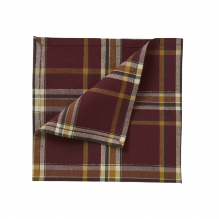 SERVIETTE DE TABLE FORET ENCHANTEE CARREAUX  - SYLVIE THIRIEZ