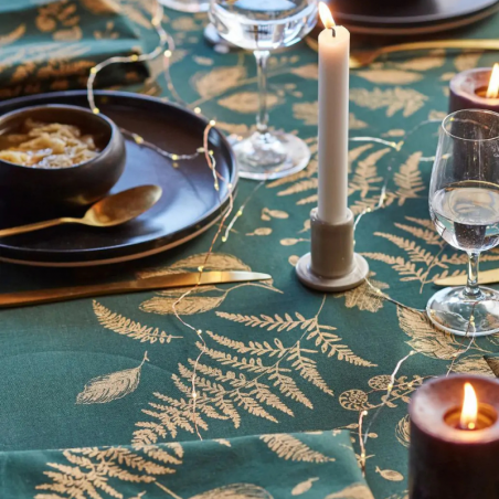 NAPPE FORET ENCHANTEE IMPRIMEE 160X160 - SYLVIE THIRIEZ