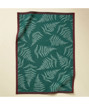 TORCHON JACQUARD FORET ENCHANTEE VERT - SYLVIE THIRIEZ