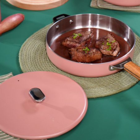 LA MERVEILLEUSE POELE INOX 24CM GUIMAUVE - COOKUT