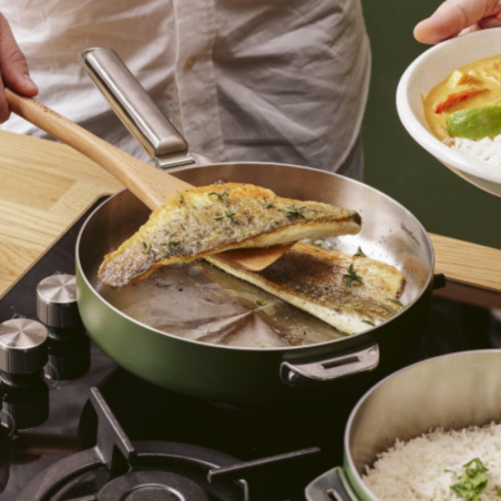 LA MERVEILLEUSE POELE INOX 24CM FOUGERE - COOKUT