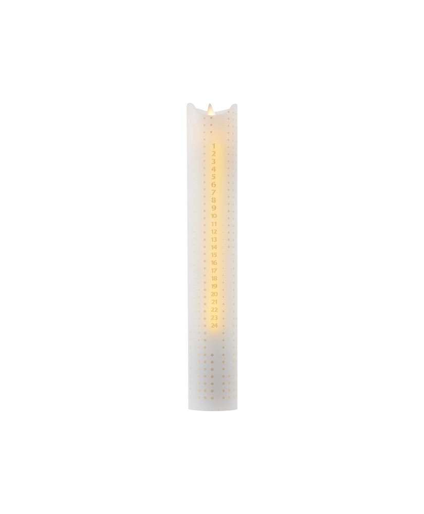 SARA KALENDERLYS Ø5XH29CM, GULD DOTS SARA KALENDERLYS Ø5XH29CM, GULD DOTS