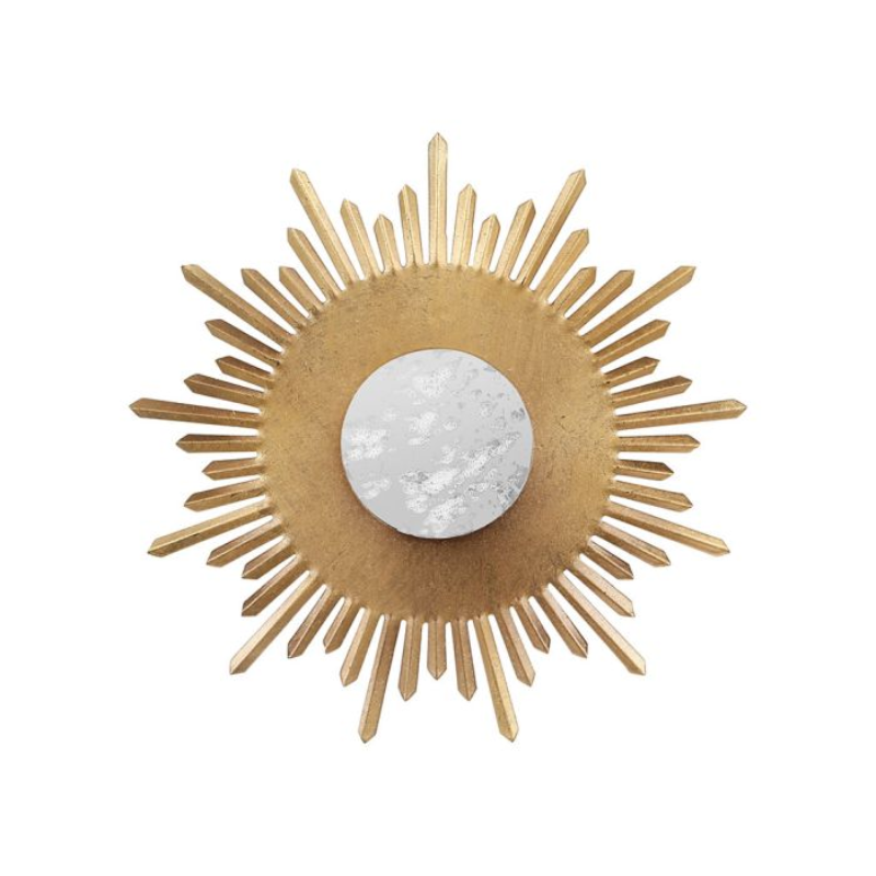MIROIR AUREOL DORE D18CM FER MIROIR AUREOL DORE D18CM FER
