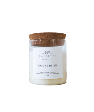 BOUGIE "SAUGETTE" 200G POUDRE DE RIZ