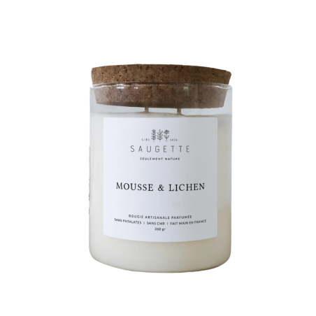 BOUGIE "SAUGETTE" 360G MOUSSE ET LICHEN