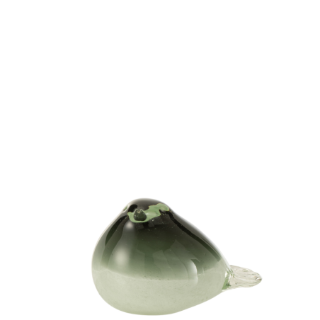 OISEAU VERRE VERT/BLANC L