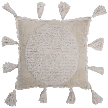 COUSSIN FLOCHES POLYESTER BLANC