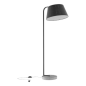 LAMPADAIRE ORION NOIR/ACIER LAQUE 50X50XH63CM - AKANTE