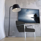 LAMPADAIRE ORION NOIR/ACIER LAQUE 50X50XH63CM - AKANTE