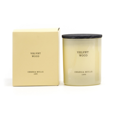 BOUGIE 230 GR - 1 MECHE : VELVET WOOD - CERERIA MOLLA