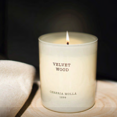 BOUGIE 230 GR - 1 MECHE : VELVET WOOD - CERERIA MOLLA