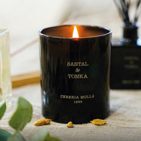 BOUGIE XL - 600 GR - 3 MECHES : SANTAL ET TONKA - CERERIA MOLLA