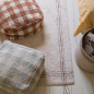 POUF VICHY BLUE SAGE 20X40X40CM - LORENA CANALS POUF VICHY BLUE SAGE 20X40X40CM - LORENA CANALS