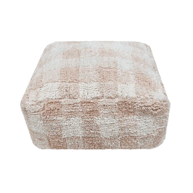 POUF VICHY ROSE 20X40X40CM - LORENA CANALS