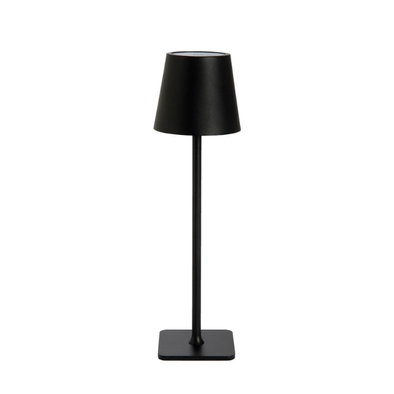 LAMPE LED S/FIL NOIRE 10,5XH36CM - ANDREA